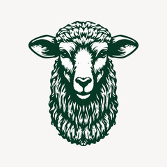 Fototapeta premium Sheep logo livestock animal.