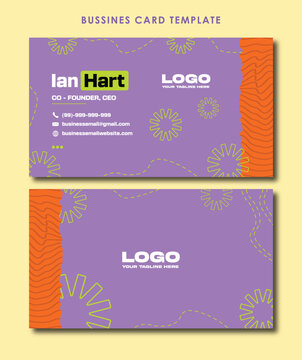 Creative Corporate Business Card Template with Modern Geometric Design