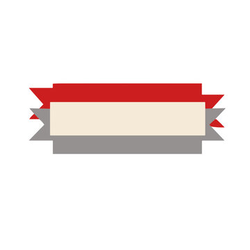 Red Ribbon Banner Label