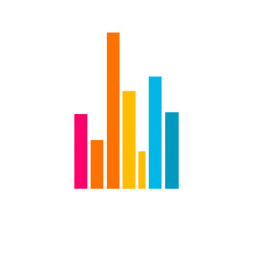 Sound Wave Floating Block Columns Icon