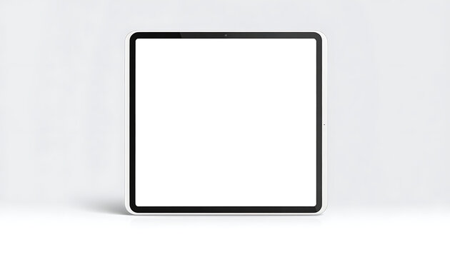 Modern Digital Tablet Device With Blank White Screen Isolated On White Background