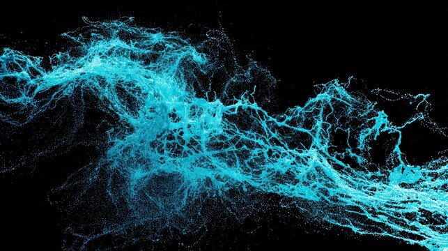 Color liquid splash fluid effect on black background, transparent water wave bubble dynamic ripple, wine liquid flowing abstract commercial visual asset
