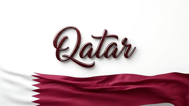 Dynamic collection of Qatar-themed graphic banners featuring elegant flowing fabric and stylish text design for promotional use