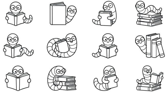 set of icons of women