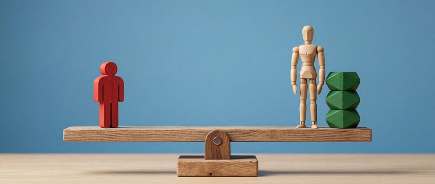 Workplace Equality and Fairness Concept with Balance Between Individuals