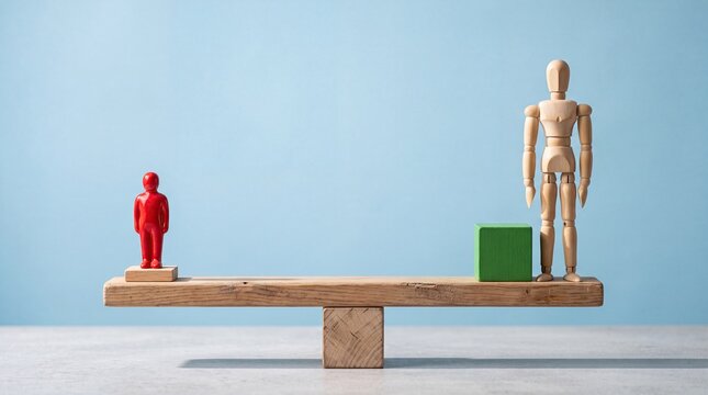 Workplace Equality and Fairness Concept with Balance Between Individuals