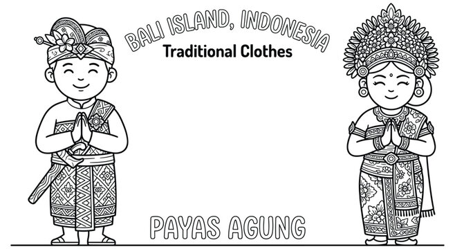 cartoon illustration of a boy and girl with a banner