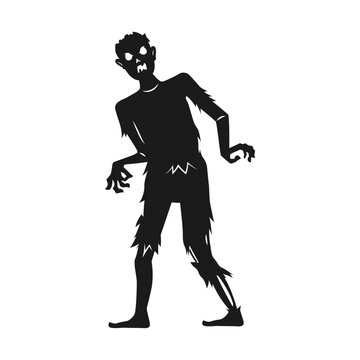 Standing Zombie Halloween Silhouette