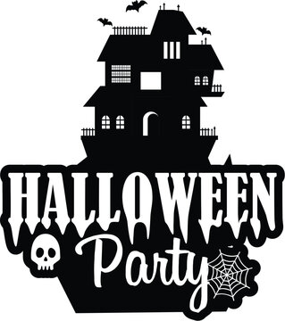 Halloween Party Typography Vector