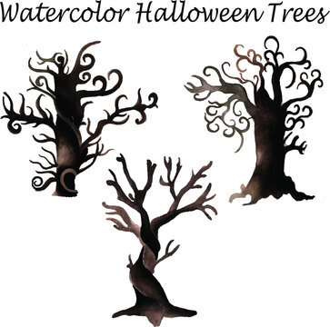 Creepy Dead Tree Silhouette Collection