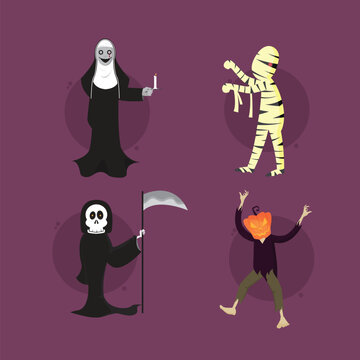 Halloween Cartoon Character Collection