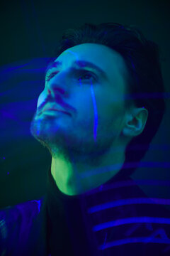 Neon Reflection Face