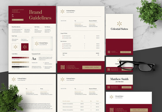 Red And Brown Hotel Branding Brand Guidelines
