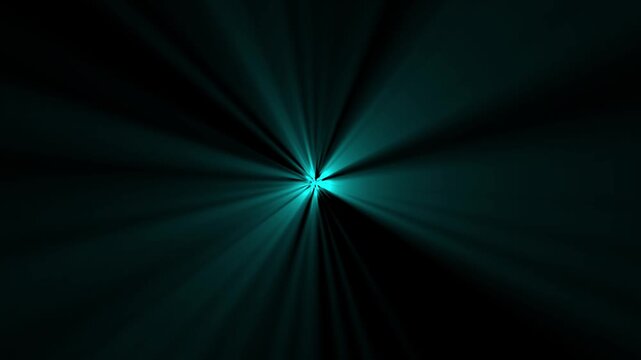  Sun Volume Light from the Center of Frame in the Dark. Light in the End of Tunnel Concept. Light Comes On Goes Off. Bright Sun Rays slowly shrinking in size [4K]. sun light lens flares art animation.