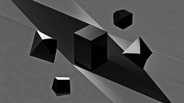 Abstract geometric shapes on a white background
