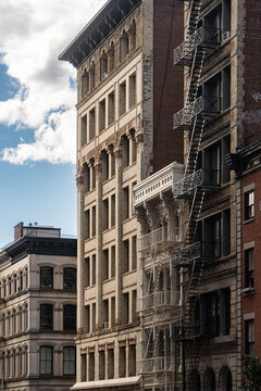 Soho & Chinatown Street Photography in Manhattan, New York City. Rich details of Iron casted Facade of old New York. Historic and modern architecture of NYC.