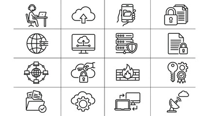 Fototapeta premium Technology icons for business communication.