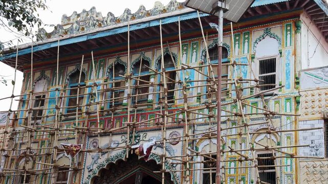 Restoration Work on Historic Sita Mahal Palace Architecture in Ayodhya