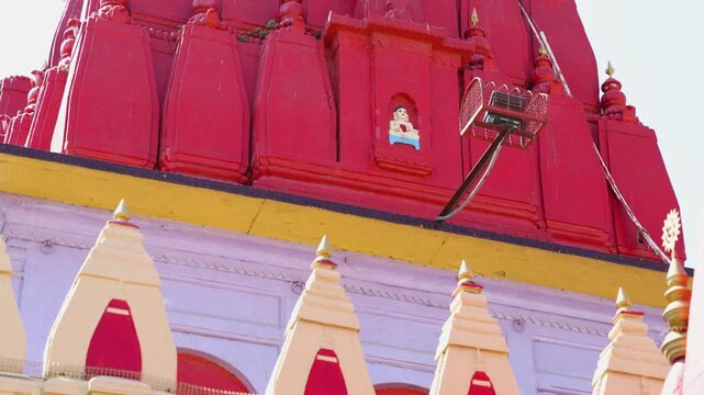 Historic Hanuman Garhi Temple Shrine and Ornate Architecture in Ayodhya