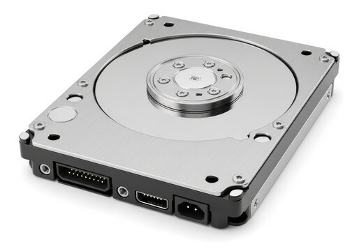 Computer hard drive with sata connectors and cooling fan on back