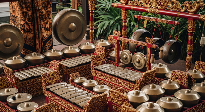 Javanese gamelang is a traditional Indonesian musical instrument used to accompany traditional ceremonies and dances.