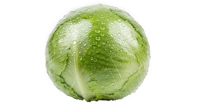 Fresh Green Brussels Sprout with Water Droplets