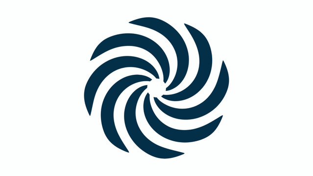 Blue spiral vortex motion logo.