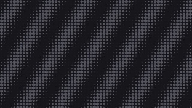 Black halftone dots waving in retro comic style, pop seamless loop pattern background