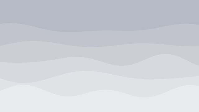 White paper cut layered waves moving in parallax, soft seamless loop background