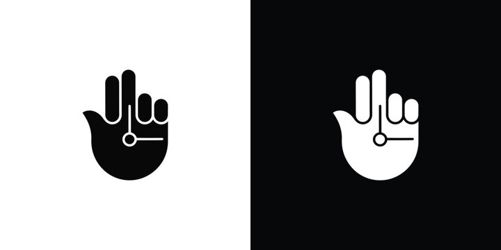 Black and white of a hand holding a smartphone with a thumbs-up gesture thumbs up