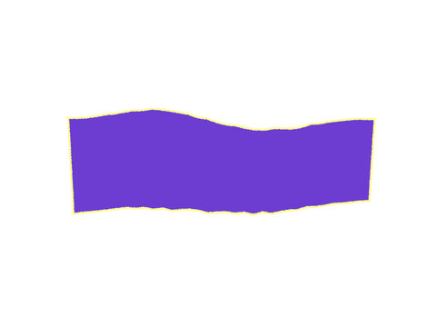 A textured purple rectangular shape with a subtle yellow border outline