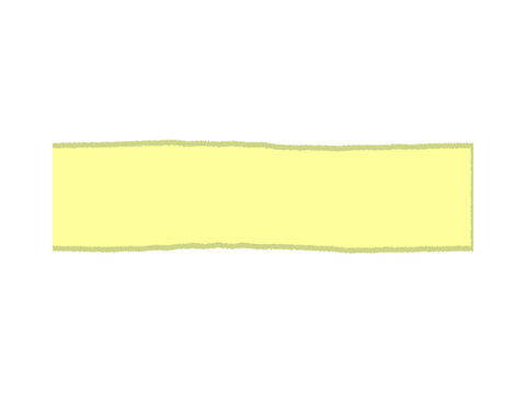 A pale yellow rectangular banner with a rough hand drawn textured edge
