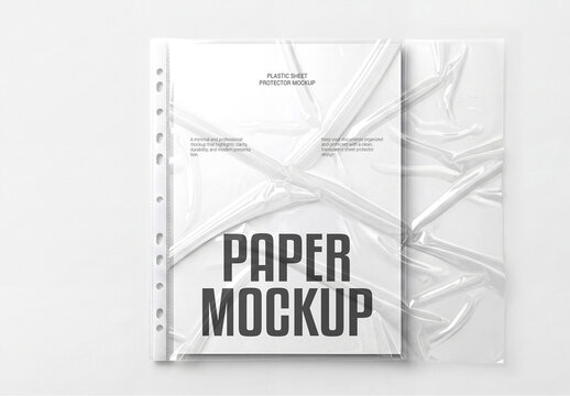Plastic Sheet Protector Mockup