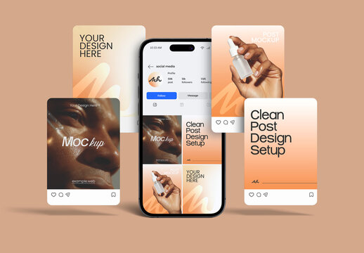 Skincare Social Post Mockup