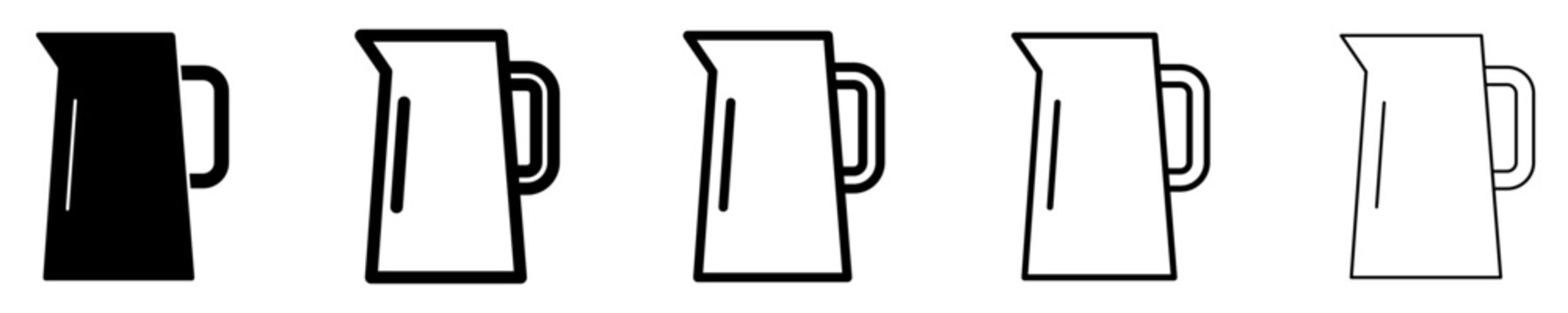 Water pitcher line icon for beverage service. Vector illustration.