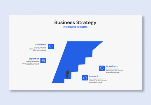 Corporate Growth Infographic Diagram with 4 steps for Business Presentation