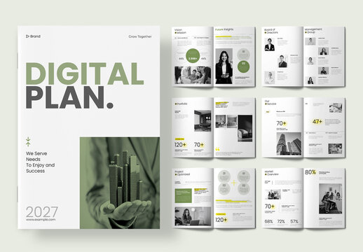 Corporate Company Digital Plan Brochure Layout