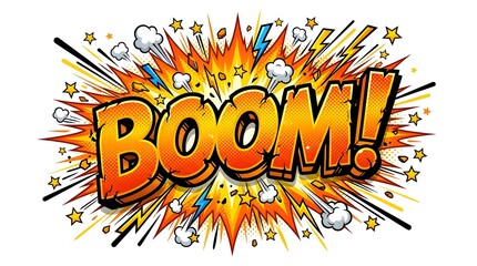 Boom Comic Book Explosion Speech Bubble Illustration © Khan
