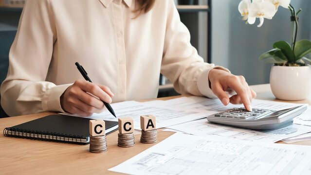 Customer Care Budget Planning Concept With CCA Blocks And Finance Documents