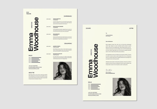 Minimal Resume and Cover Letter Layout