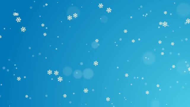 Winter Wonderland Abstract Background. A beautiful 4k motion graphic featuring asymmetric winter elements and soft snow effects. Ideal for holiday, seasonal, and festive video projects