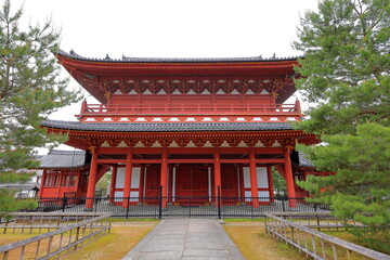 Obraz premium Myoshin ji Temple, a Zen Buddhist complex with 46 sub temples, in Ukyo Ward, Kyoto, Japan