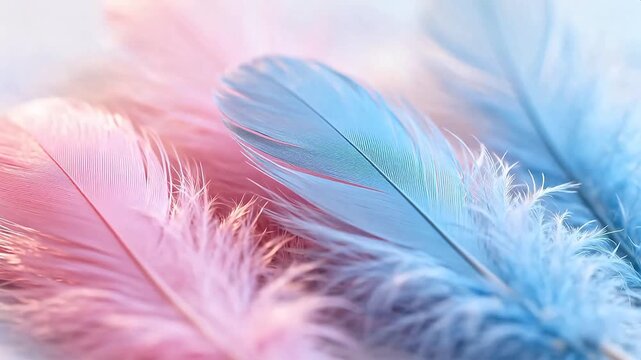 Colorful feathers close up