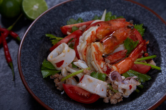 
 Save
Download Preview
Thai salad with glass noodles prawns and peanuts, Spicy Salad (Yum Woon Sen)