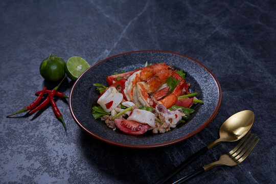 
 Save
Download Preview
Thai salad with glass noodles prawns and peanuts, Spicy Salad (Yum Woon Sen)