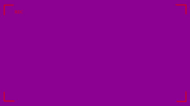 Purple recording screen interface with red rec indicator and corner marks for video production