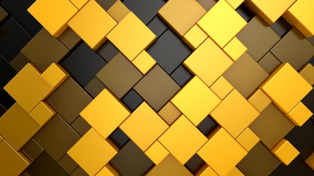 Background of Cubes. Abstract motion, loop, two color, 3d rendering, 4k resolution
