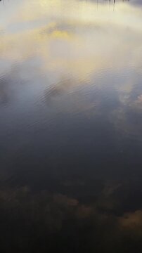 Reflection of Clouds on Water Surface