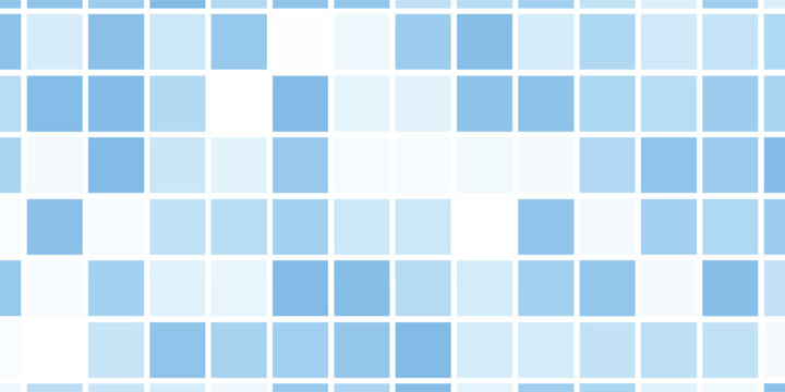 Tiles background. Blue seamless mosaic with gradient. Tile pattern for bathroom, pool or spa design. Clean relaxing background for decor or promotional material.