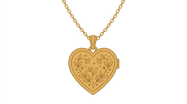 Golden heart locket necklace, yellow gold heart shaped locket, ornate filigree pendant, jewelry